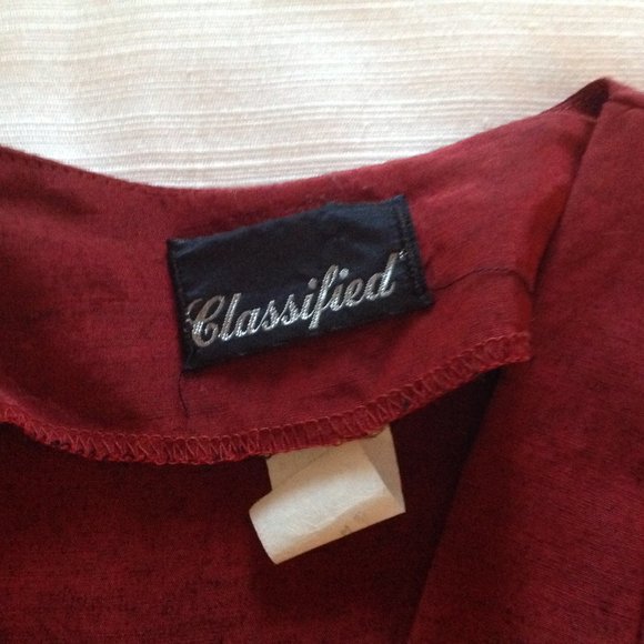 Vintage Classified 3 Piece Dynasty Style Burgundy Evening Dress Outfit  Sz 11/12 - Picture 10 of 11